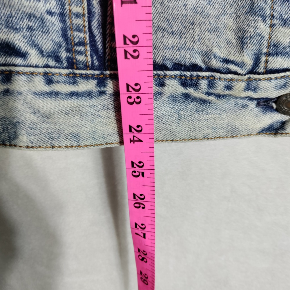 Vintage Levis 77930 0209 Acid Wash Denim Trucker Jacket Made in USA Mens Small - Picture 9 of 10